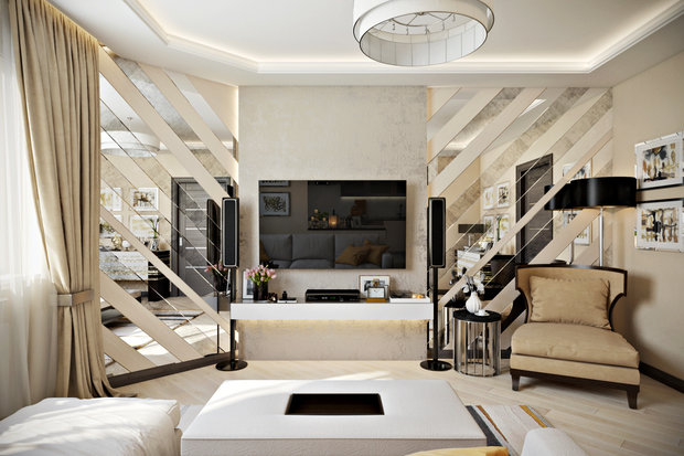 Фото из портфолио Гостиная в стиле неоклассики – фотографии дизайна интерьеров на INMYROOM