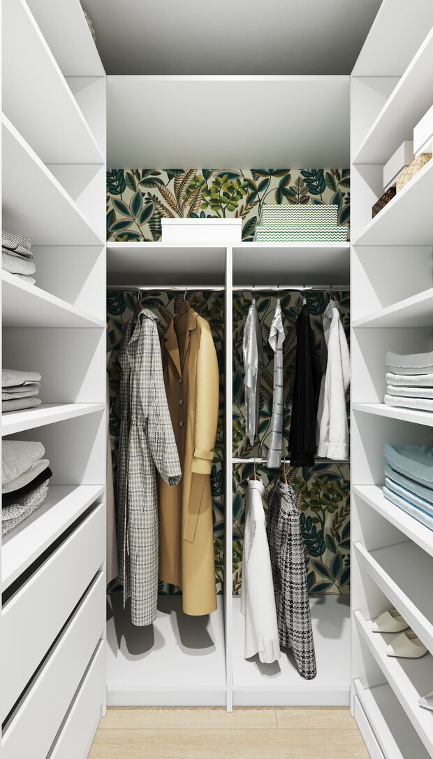Фотография: Гардеробная в стиле Современный, Квартира, Проект недели, Воронеж, 2 комнаты, 40-60 метров, Room To Me, Анастасия Смагина – фото на INMYROOM