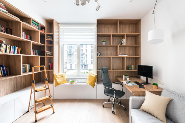 Фотография: Кабинет в стиле Современный, Квартира, Проект недели, Санкт-Петербург, 3 комнаты, Более 90 метров, Lavhome, Тамара Литус – фото на INMYROOM