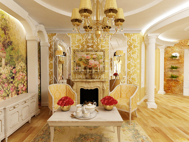 Фото из портфолио Дизайн проект интерьера квартиры "Императорский сад" – фотографии дизайна интерьеров на INMYROOM