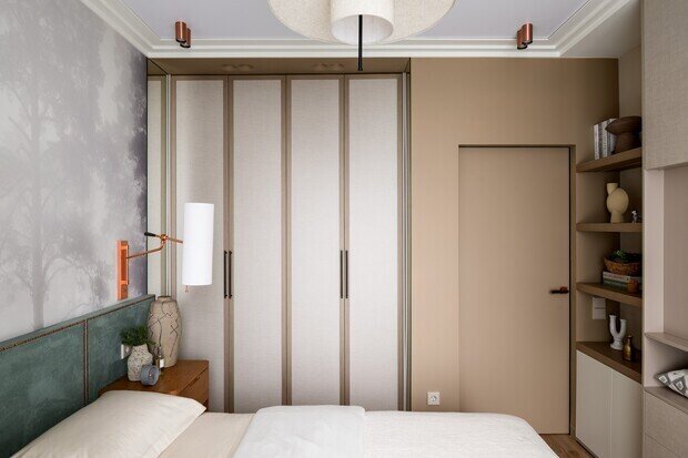 Фотография: Спальня в стиле Современный, Проект дня, Новосибирск, 4 и больше, Более 90 метров, Эксклюзивные проекты, Полина Степанова, эклектичный с элементами этники и современного дизайна – фото на INMYROOM