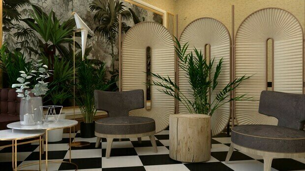 Фото из портфолио Офисное помещение 800 кв.м, г.Москва, вариант в стиле ар-деко – фотографии дизайна интерьеров на INMYROOM