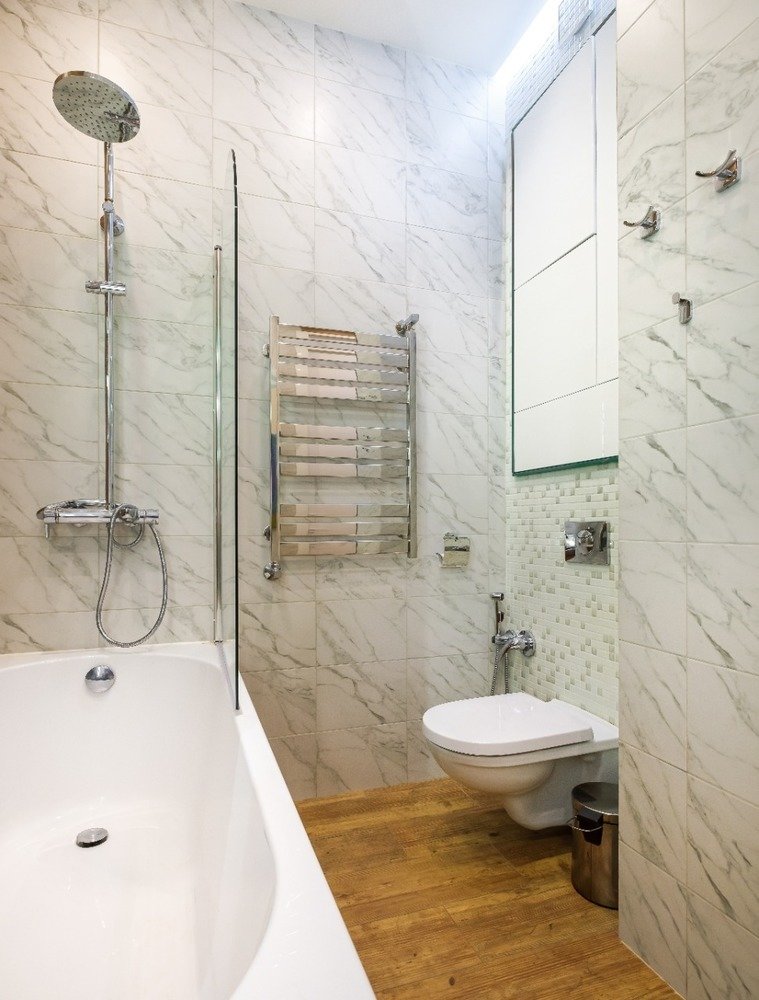 Фотография: Ванная в стиле Современный, Квартира, Проект недели, Москва, Павел Алексеев, Сталинка, 4 и больше, Более 90 метров, Светлана Алексеева – фото на INMYROOM