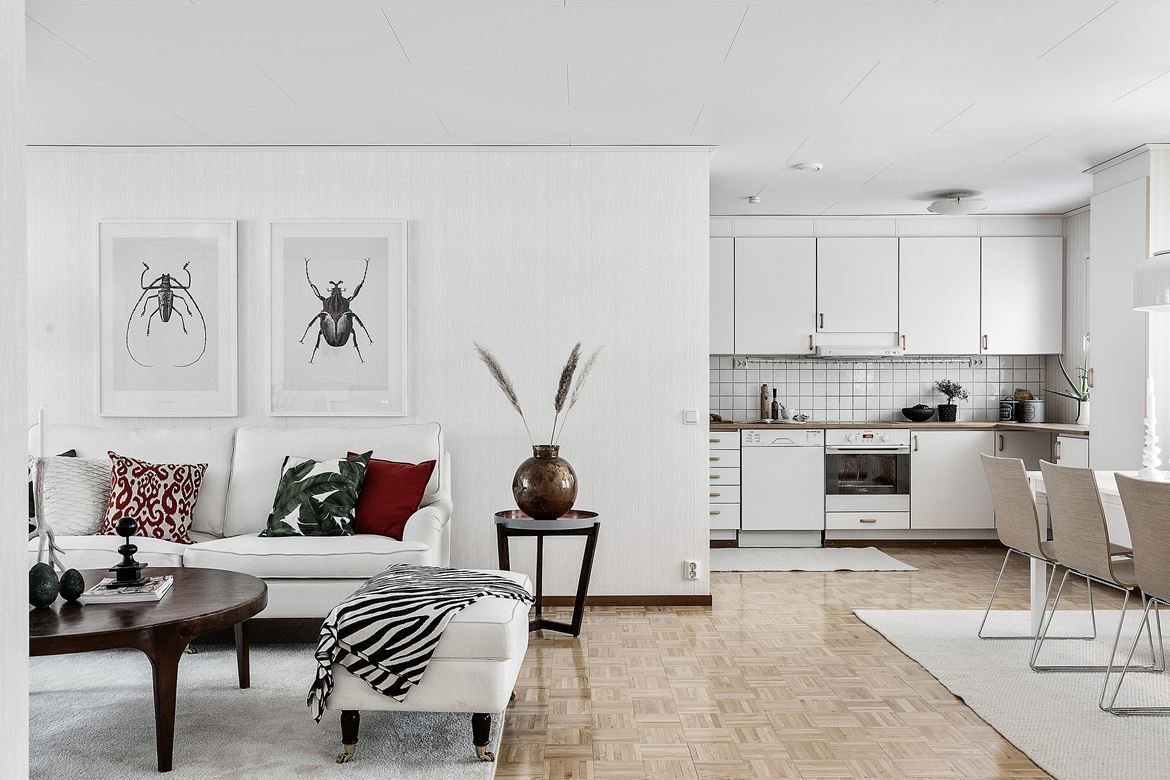 Фотография: в стиле Современный, Кухня и столовая, Гостиная, Декор интерьера, Дом, Швеция, Стокгольм, как создать уютную атмосферу, 4 и больше, Более 90 метров, гостеприимный интерьер – фото на INMYROOM