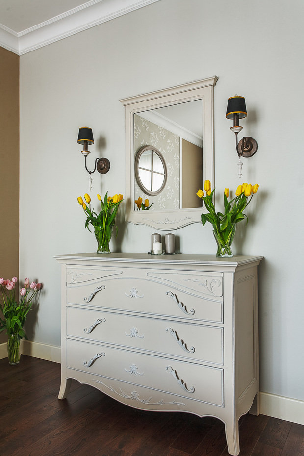 Фотография: Спальня в стиле Прованс и Кантри, Современный, Квартира, Проект недели, Москва, Марина Саркисян, Сергей Красюк, новостройка, 4 и больше, Более 90 метров – фото на INMYROOM