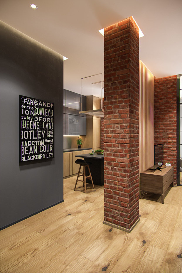 Фото из портфолио Квартира для молодой семьи в стиле лофт – фотографии дизайна интерьеров на INMYROOM