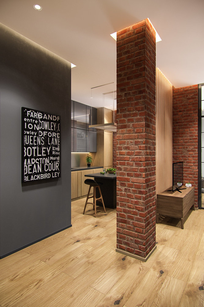 Фото из портфолио Квартира для молодой семьи в стиле лофт – фотографии дизайна интерьеров на INMYROOM Фото из портфолио Квартира для молодой семьи в стиле лофт – фотографии дизайна интерьеров на INMYROOM