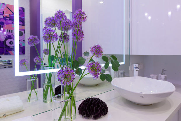 Фотография: Ванная в стиле Современный, Квартира, Проект недели, Москва, 1 комната, до 40 метров, 40-60 метров, Анастасия Бондарева – фото на INMYROOM