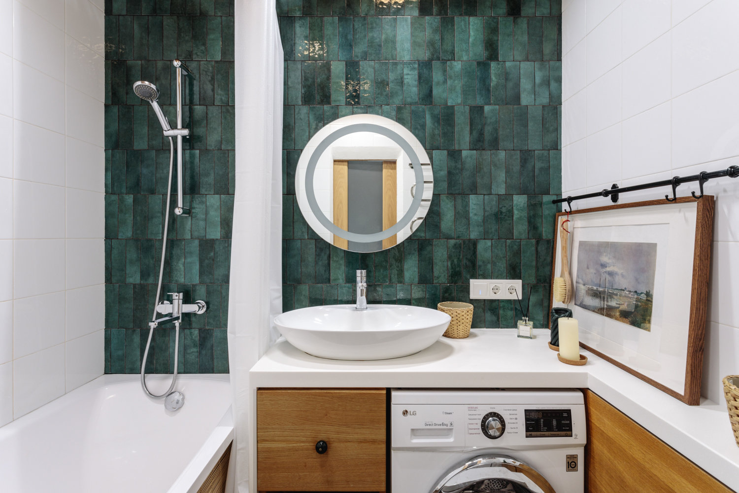 Фотография: Ванная в стиле Современный, Лофт, Квартира, Проект недели, Зеленоград, 2 комнаты, 40-60 метров, Наталья Купрейчук – фото на INMYROOM