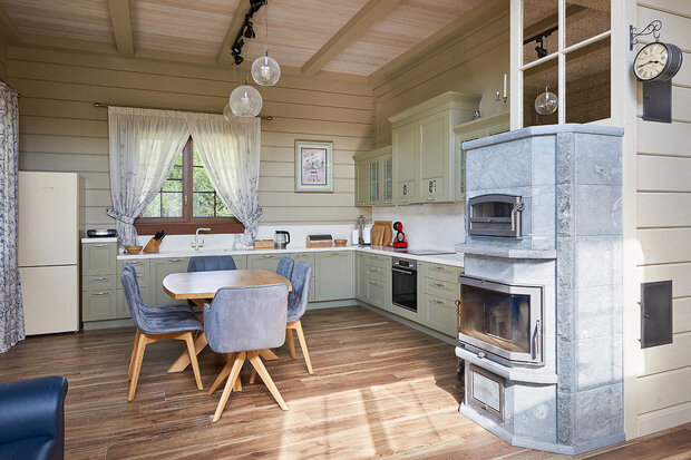 Фотография: Кухня и столовая в стиле Прованс и Кантри, Скандинавский, Дом, Проект недели, Дом и дача, Московская область, 4 и больше, Более 90 метров, Палекс – фото на INMYROOM