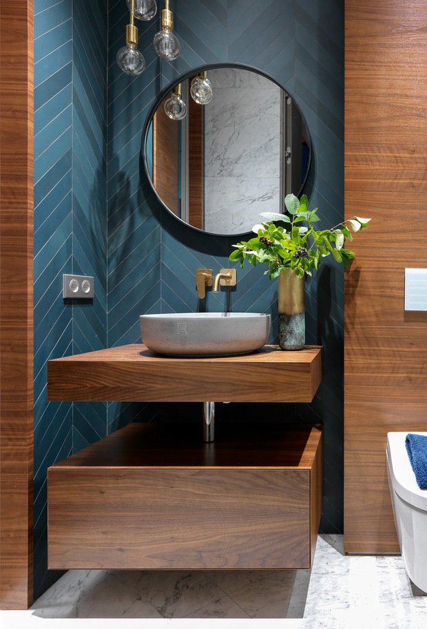 Фотография: Ванная в стиле Минимализм, Эклектика, Квартира, Проект недели, Красногорск, Монолитный дом, 4 и больше, Более 90 метров, Design Filosofia, #эксклюзивныепроекты, Ксения Коровина, Екатерина Закурдаева – фото на INMYROOM