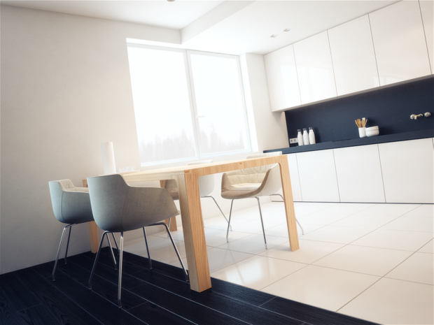 Фотография: Кухня и столовая в стиле Современный, Хай-тек, Квартира, Дома и квартиры, Минимализм – фото на INMYROOM