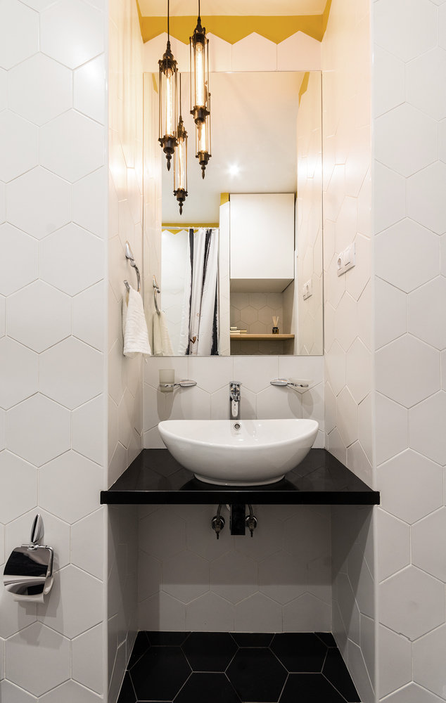 Фотография: Ванная в стиле Скандинавский, Современный, Квартира, Студия, Проект недели, до 40 метров, Маргарита Фомина, Люберецкий район – фото на INMYROOM Фотография: Ванная в стиле Скандинавский, Современный, Квартира, Студия, Проект недели, до 40 метров, Маргарита Фомина, Люберецкий район – фото на INMYROOM