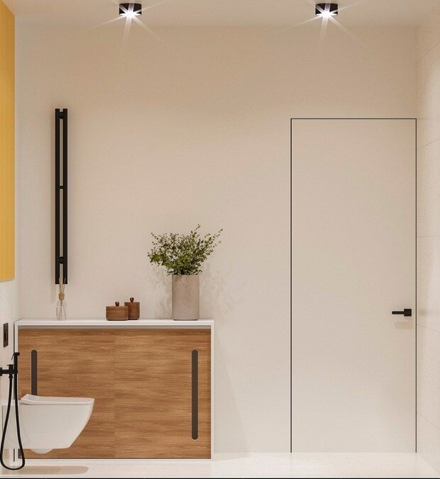 Фотография: Ванная в стиле Современный, Минимализм, Квартира, Проект недели, Санкт-Петербург, 2 комнаты, 60-90 метров, Монолитно-кирпичный, Студия дизайна Максимаджи – фото на INMYROOM