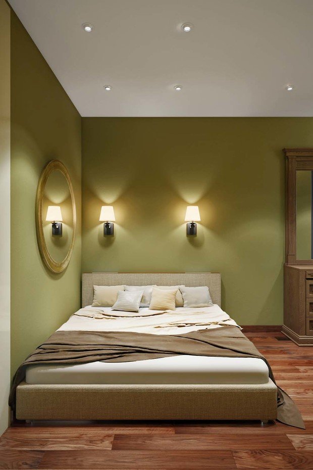 Фотография: Спальня в стиле Минимализм, Квартира, Планировки, Проект недели, Москва, Зеленый, Степан Бугаев, «Победа дизайна» – фото на INMYROOM