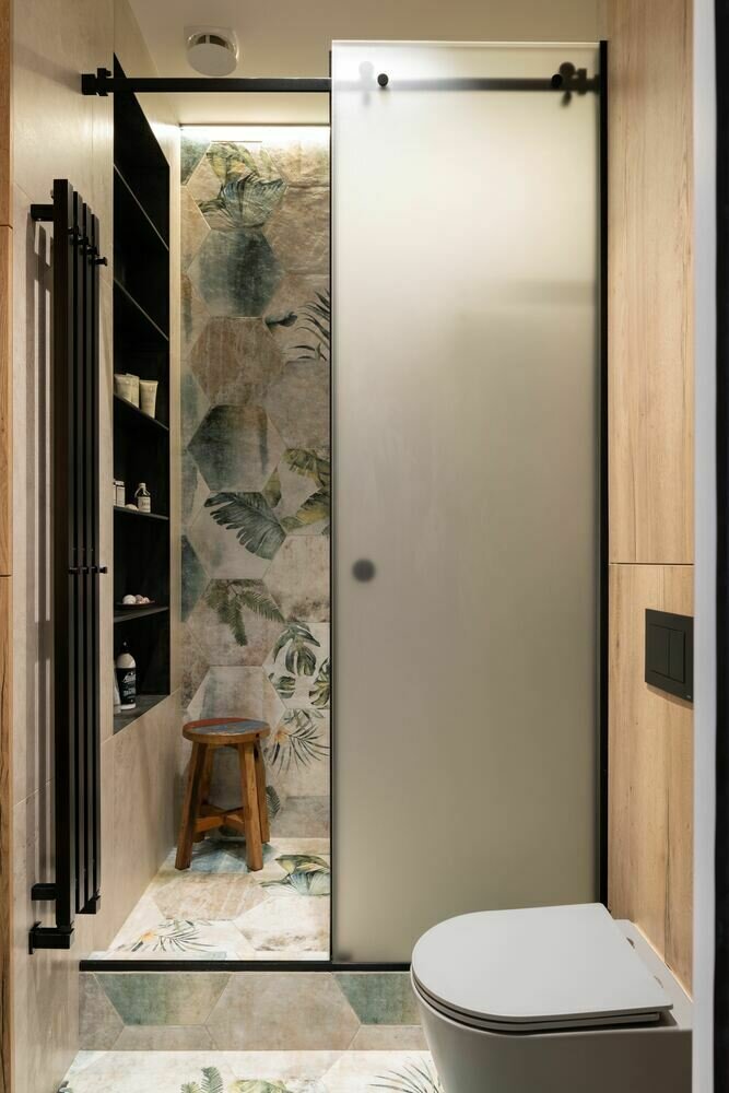 Фотография: Ванная в стиле Современный, Эклектика, Винтажный, Квартира, Проект недели, Санкт-Петербург, Кирпичный дом, 2 комнаты, 40-60 метров, Seven Size, Елизавета Рабизо – фото на INMYROOM Фотография: Ванная в стиле Современный, Эклектика, Винтажный, Квартира, Проект недели, Санкт-Петербург, Кирпичный дом, 2 комнаты, 40-60 метров, Seven Size, Елизавета Рабизо – фото на INMYROOM