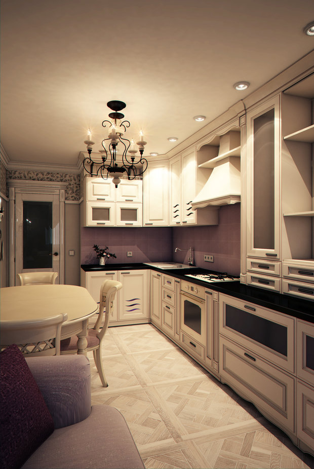 Фотография: Кухня и столовая в стиле Классический, Эклектика, Прованс и Кантри, Квартира, Проект недели – фото на INMYROOM