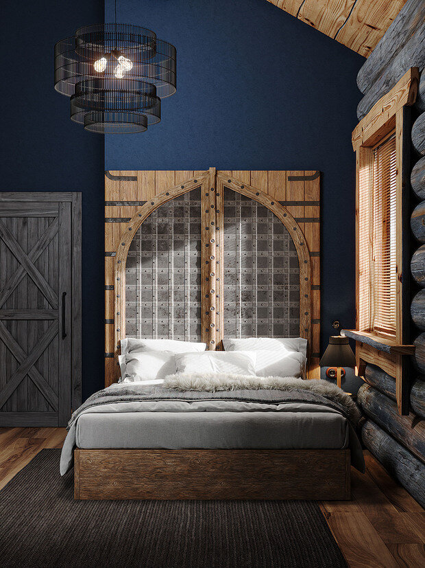 Фотография: Спальня в стиле Лофт, Современный, Эклектика, Прованс и Кантри, Дом, Проект дня, Дом и дача, Юлия Чернова, 3 комнаты, Более 90 метров, Астрахань – фото на INMYROOM