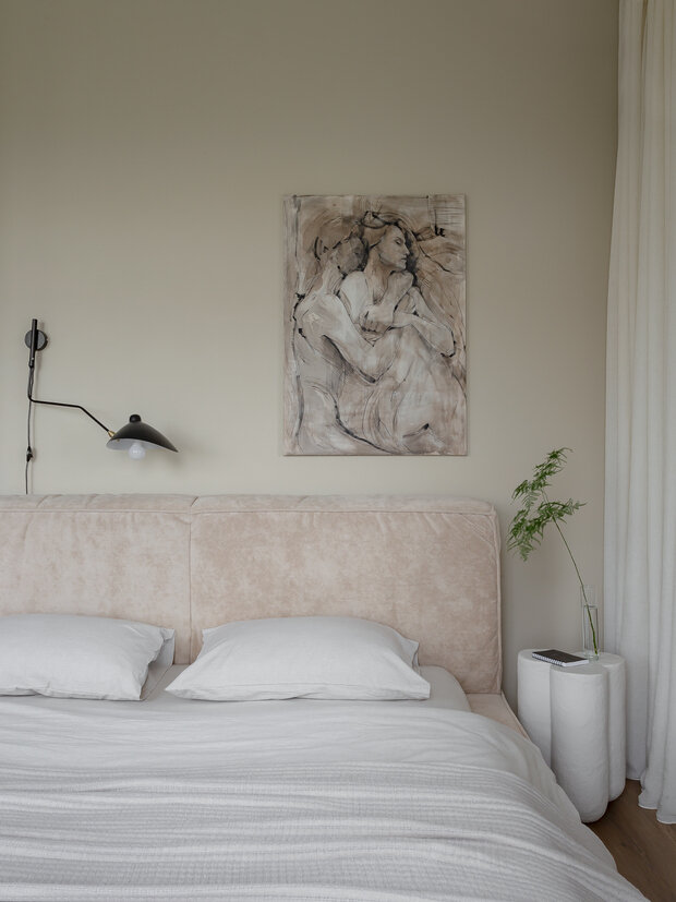 Фотография: Спальня в стиле Скандинавский, Современный, Эклектика, Дом, Проект дня, Эко, Дом и дача, Екатеринбург, 3 комнаты, 60-90 метров, Ольга Бадаева – фото на INMYROOM