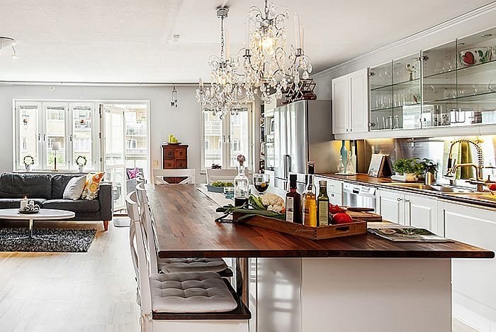 Фотография: Кухня и столовая в стиле Скандинавский, Интерьер комнат, Цвет в интерьере, Белый, Проект недели – фото на INMYROOM