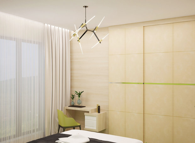 Фото из портфолио Футуристичный минимализм - смелый интерьер для спальни – фотографии дизайна интерьеров на INMYROOM