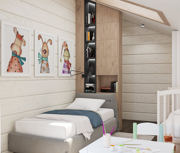 Фото из портфолио Дом из бруса 2-ой этаж – фотографии дизайна интерьеров на INMYROOM