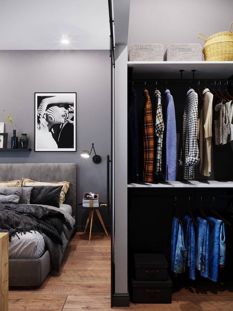 Фотография: Спальня в стиле Современный, Лофт, Скандинавский, Квартира, Студия, Проект дня, Красногорск, 40-60 метров, Монолитно-кирпичный, Студия 20:18, ЖК «Спасский мост» – фото на INMYROOM Фотография: Спальня в стиле Современный, Лофт, Скандинавский, Квартира, Студия, Проект дня, Красногорск, 40-60 метров, Монолитно-кирпичный, Студия 20:18, ЖК «Спасский мост» – фото на INMYROOM