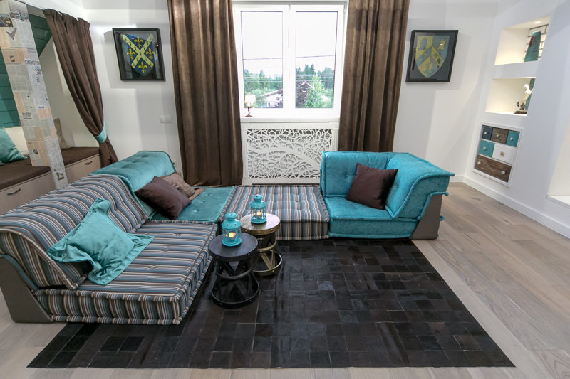 Фотография: Гостиная в стиле Современный, Интерьер комнат, Дача, Дачный ответ, Мансарда – фото на INMYROOM Фотография: Гостиная в стиле Современный, Интерьер комнат, Дача, Дачный ответ, Мансарда – фото на INMYROOM