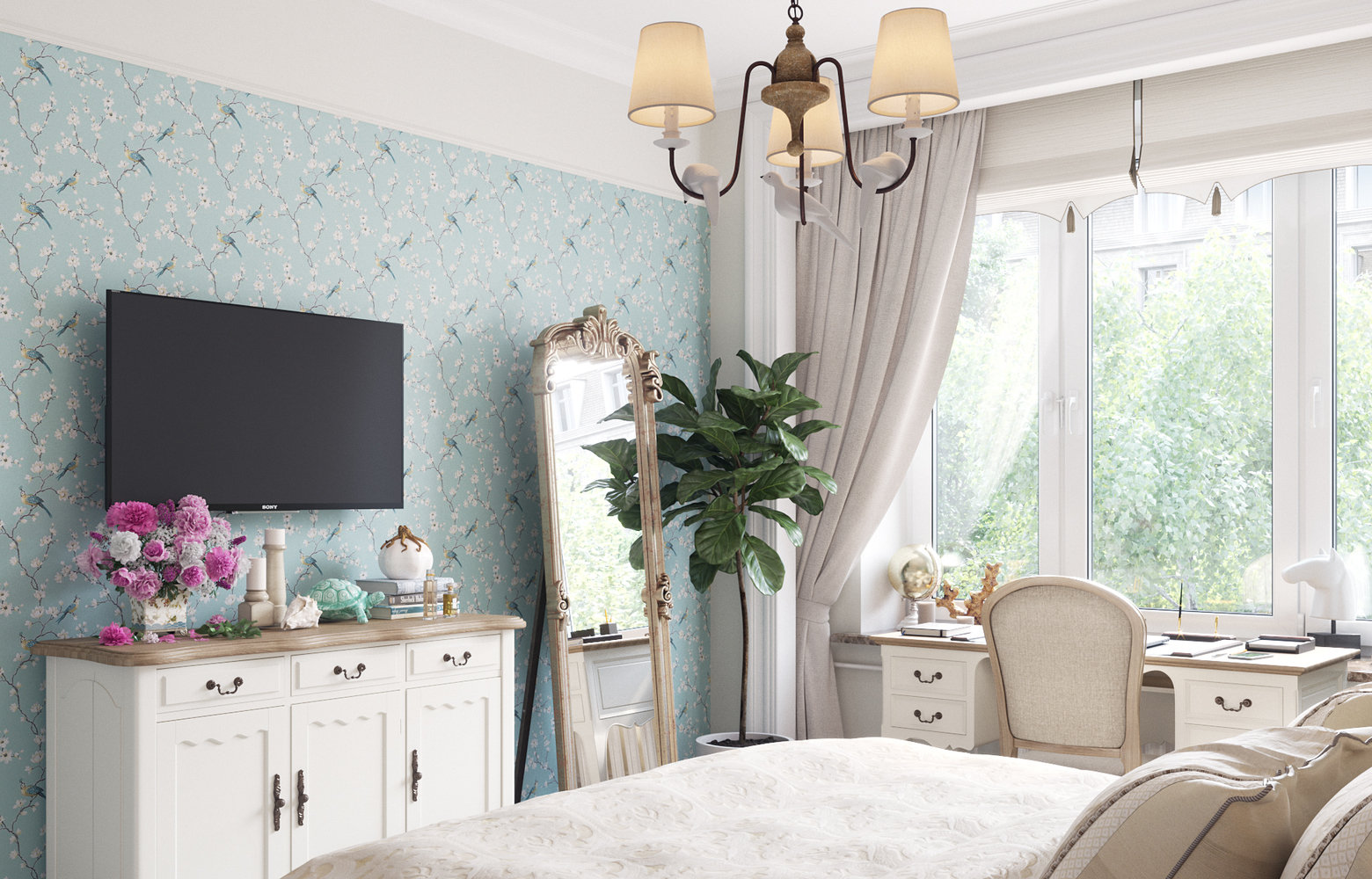 Фотография: Спальня в стиле Прованс и Кантри, Классический, Квартира, Проект недели, Москва, Юлия Чернова, Сталинка, 2 комнаты, 40-60 метров – фото на INMYROOM Фотография: Спальня в стиле Прованс и Кантри, Классический, Квартира, Проект недели, Москва, Юлия Чернова, Сталинка, 2 комнаты, 40-60 метров – фото на INMYROOM