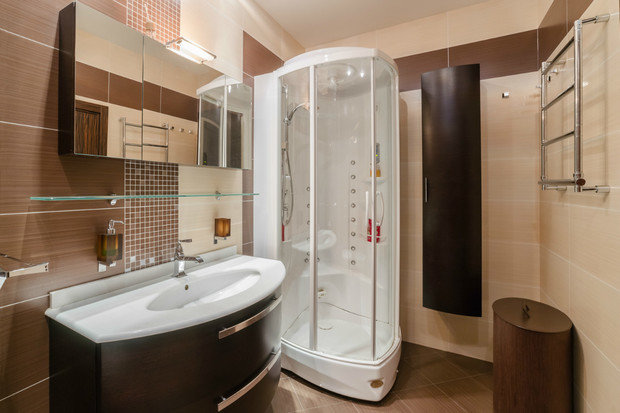 Фотография: Ванная в стиле Современный, Кухня и столовая, Прихожая, Спальня, Квартира, Дома и квартиры – фото на INMYROOM