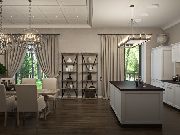 Фотография: Кухня и столовая в стиле Прованс и Кантри, Дом, Проект недели, Алексей Иванов, Ленинградская область, 4 и больше, Более 90 метров – фото на INMYROOM