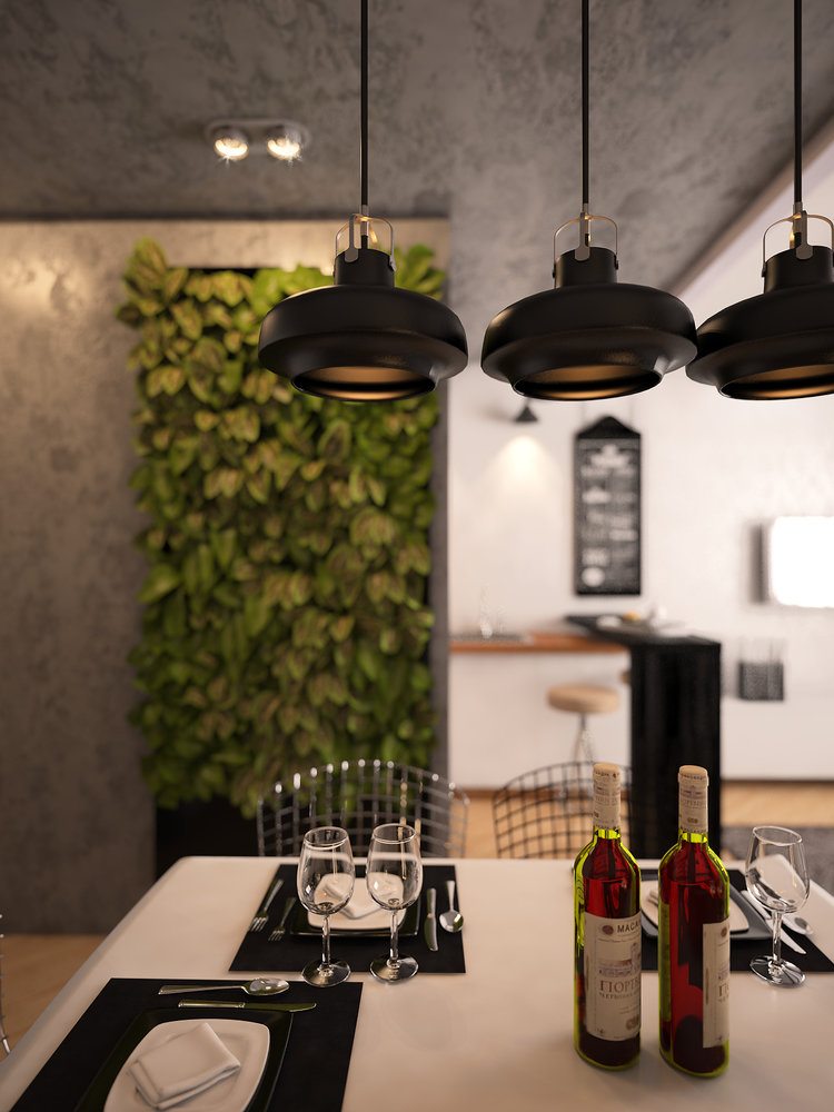 Фотография: Кухня и столовая в стиле Лофт, Скандинавский, Квартира, Планировки, Мебель и свет, Белый, Проект недели, Черный, Зеленый, Серый, Коричневый, Эко, ИКЕА, Подмосковье, Porcelanosa, Снегири, Kronotex Exquisit, Lussole, Tube Sconce, Елена Андреева, двушка в стиле лофт, бетонные стены, фальш-балки, вертикальные фито-стены – фото на INMYROOM Фотография: Кухня и столовая в стиле Лофт, Скандинавский, Квартира, Планировки, Мебель и свет, Белый, Проект недели, Черный, Зеленый, Серый, Коричневый, Эко, ИКЕА, Подмосковье, Porcelanosa, Снегири, Kronotex Exquisit, Lussole, Tube Sconce, Елена Андреева, двушка в стиле лофт, бетонные стены, фальш-балки, вертикальные фито-стены – фото на INMYROOM