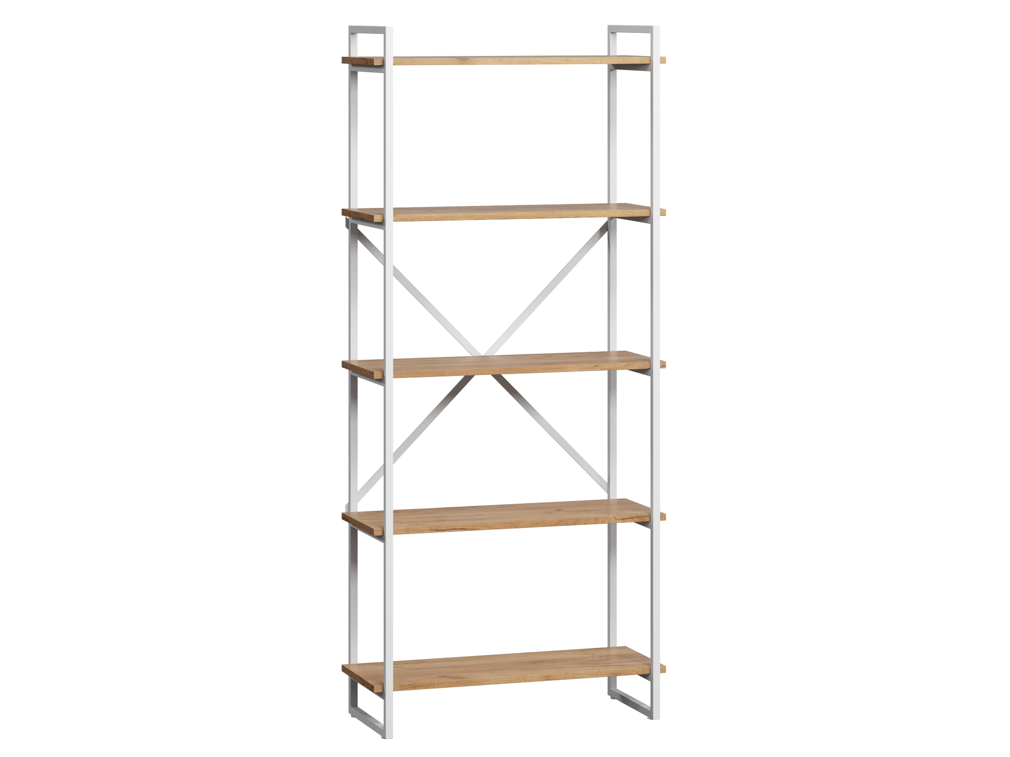 Стеллаж Мальборк 80х182 бело-бежевого цвета