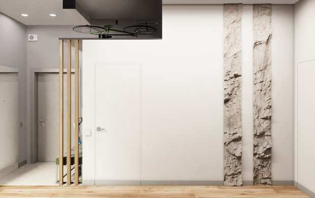 Фотография: Прихожая в стиле Современный, Лофт, Квартира, Проект недели, Москва, Эко, 2 комнаты, 60-90 метров – фото на INMYROOM