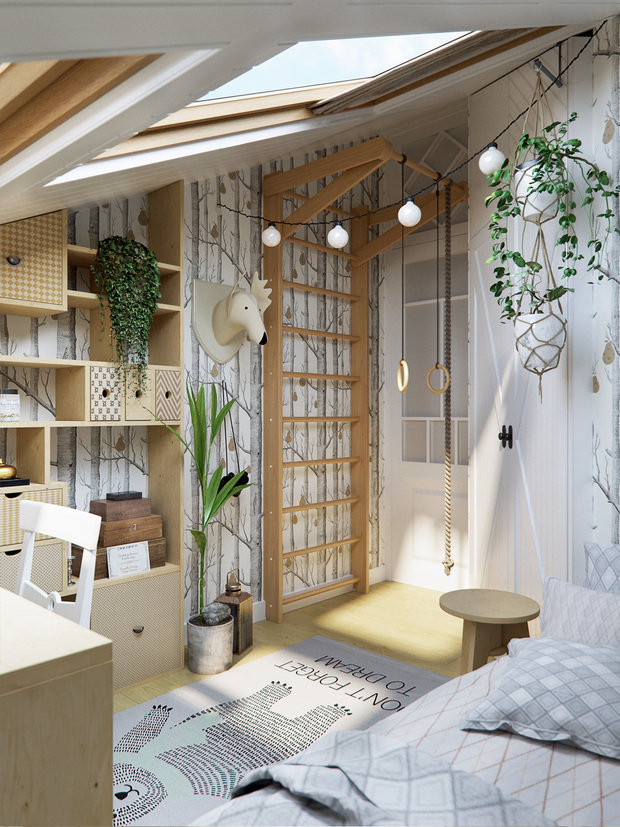 Фотография: Детская в стиле Скандинавский, Эко, Эклектика, Квартира, Проект недели, Красногорск, Московская область, 4 и больше, 60-90 метров, Маргарита Рассказова, КП «Этюд Фэмили Клаб» – фото на INMYROOM
