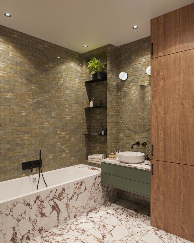 Фотография: Ванная в стиле Современный, Квартира, Проект недели, Москва, 4 и больше, Более 90 метров, DSGN HUB – фото на INMYROOM