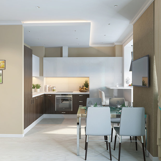 Фото из портфолио Современная квартира в г. Лянтор – фотографии дизайна интерьеров на INMYROOM