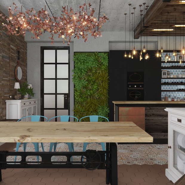 Фотография: Кухня и столовая в стиле Лофт – фото на INMYROOM
