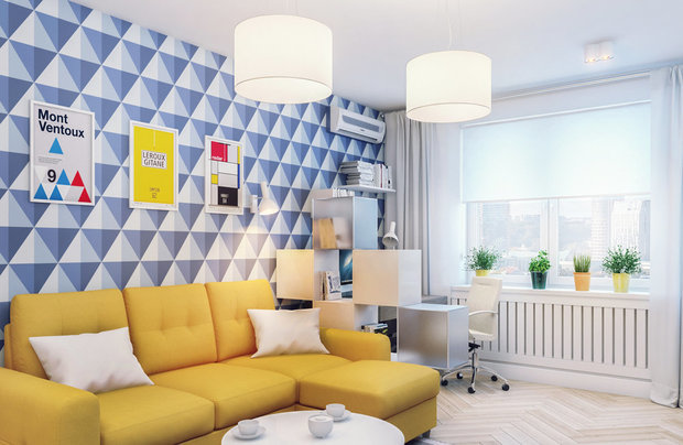 Фотография: Гостиная в стиле Скандинавский, Современный, Декор интерьера, Подоконник – фото на INMYROOM