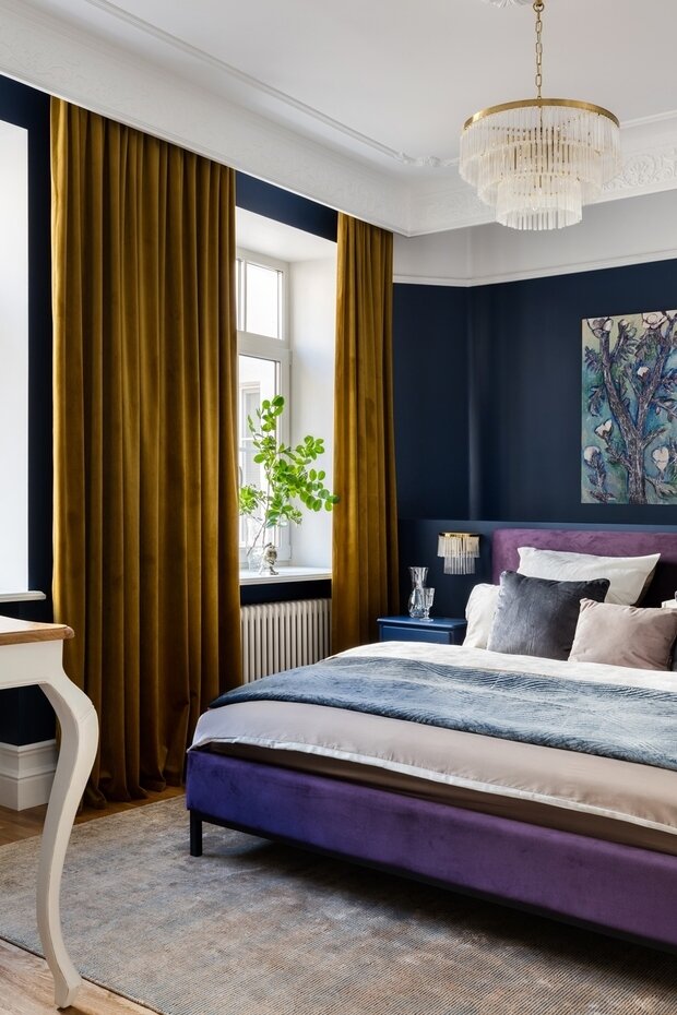 Фотография: Спальня в стиле Классический, Эклектика, Квартира, Проект недели, Санкт-Петербург, 3 комнаты, Более 90 метров, Ольга Слугина – фото на INMYROOM