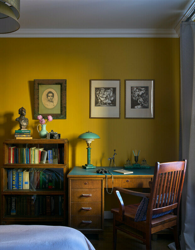 Фотография: Кабинет в стиле Винтажный, Классический, Квартира, Проект дня, Екатеринбург, Сталинка, Кирпичный дом, 3 комнаты, 60-90 метров, Светлана Пахомова – фото на INMYROOM