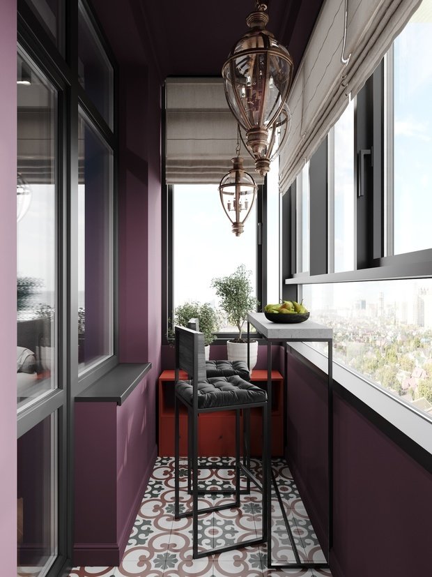 Фотография: Балкон в стиле Современный, Эклектика, Квартира, Проект недели, Москва, 3 комнаты, 60-90 метров, Более 90 метров, Олеся Березовская, DesignStudio13 – фото на INMYROOM