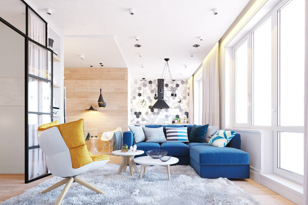 Фото из портфолио Воздушный контраст – фотографии дизайна интерьеров на INMYROOM