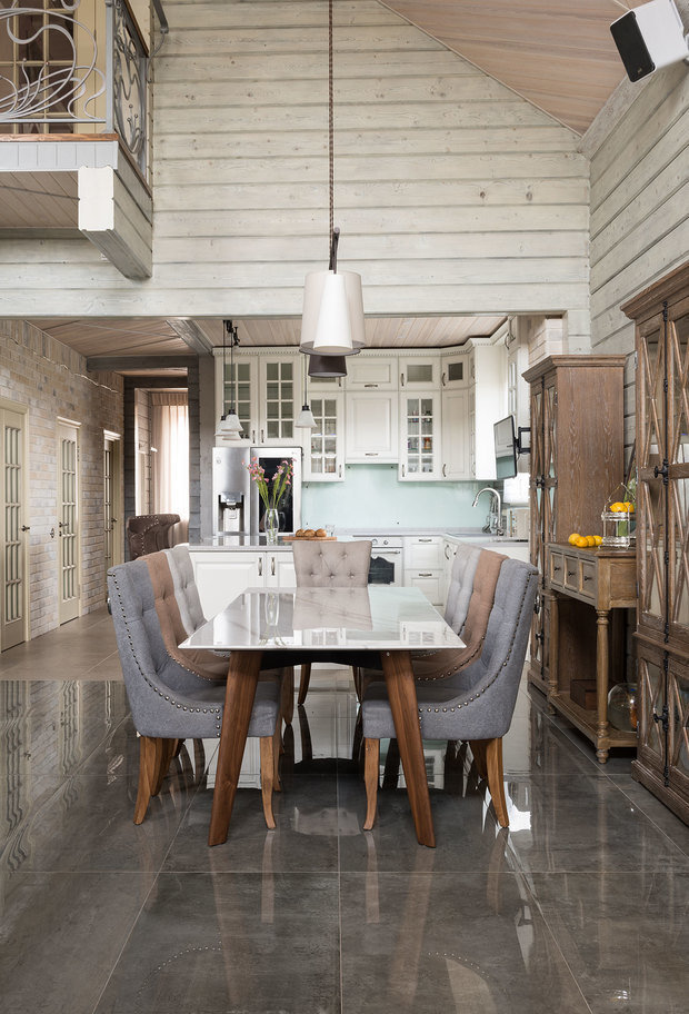 Фотография: Кухня и столовая в стиле Прованс и Кантри, Скандинавский, Дом, Проект недели, Дом и дача, Одинцово, 4 и больше, Более 90 метров, Марина Разуваева – фото на INMYROOM