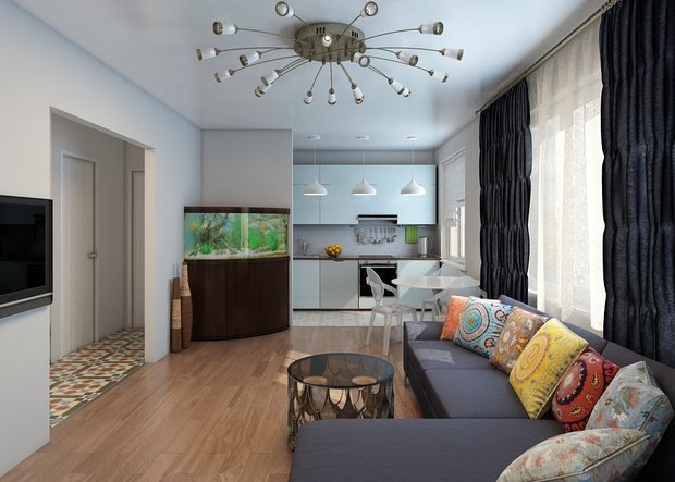 Фото из портфолио Квартира вокруг аквариума – фотографии дизайна интерьеров на INMYROOM