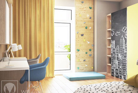 Светлая квартира с яркими акцентами