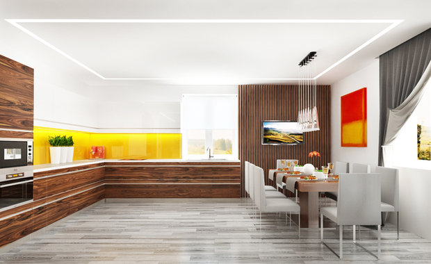 Фото из портфолио Коттедж в Подмосковье. Гостиная – фотографии дизайна интерьеров на INMYROOM