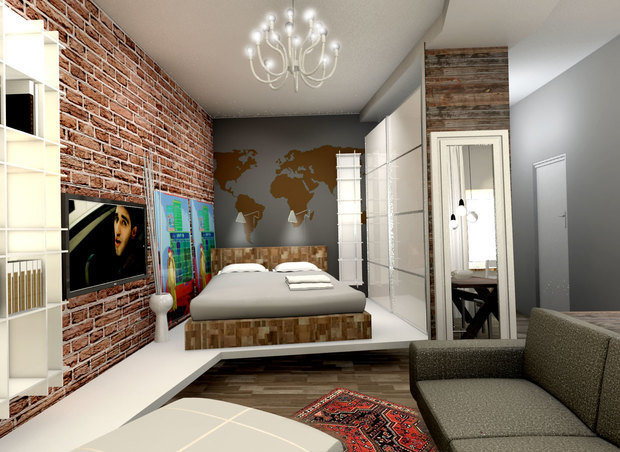 Фото из портфолио Лофт  в центре Москвы – фотографии дизайна интерьеров на INMYROOM