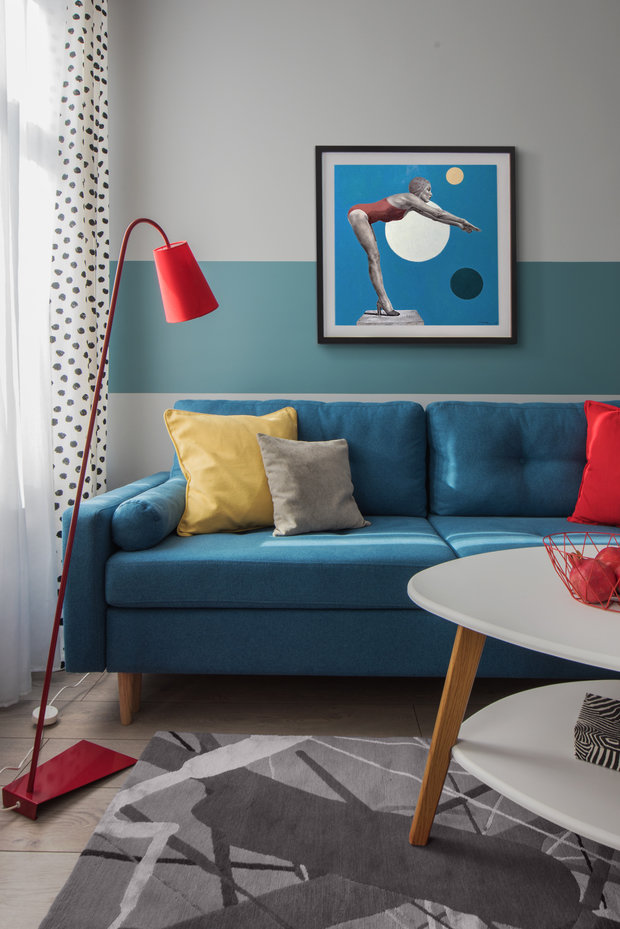 Фотография: Гостиная в стиле Скандинавский, Современный, Квартира, Проект недели, 2 комнаты, 40-60 метров, Света Хабеева – фото на INMYROOM