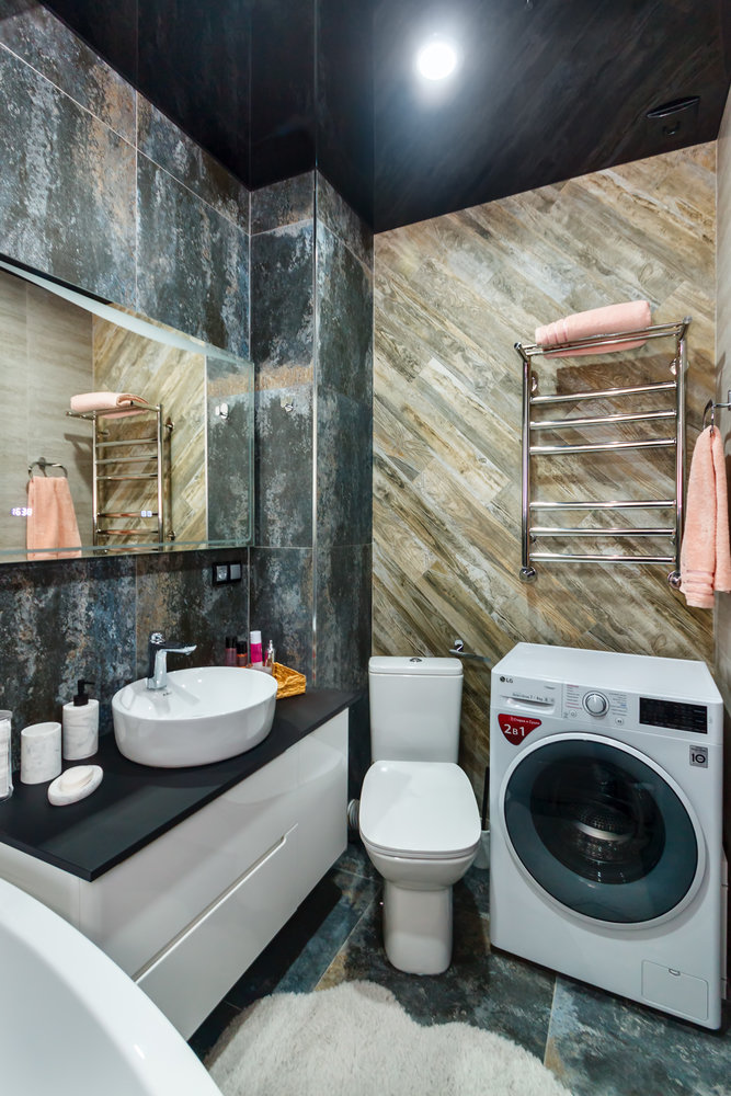 Фотография: Ванная в стиле Лофт, Квартира, Студия, Проект недели, Ростов-на-Дону, 40-60 метров, Вера Чайка – фото на INMYROOM